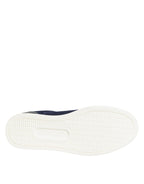 Dolce & Gabbana Blue Leather Suede Low Top Sneakers Shoes