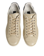 Dolce & Gabbana Beige London Low Top Leather Sneakers Shoes