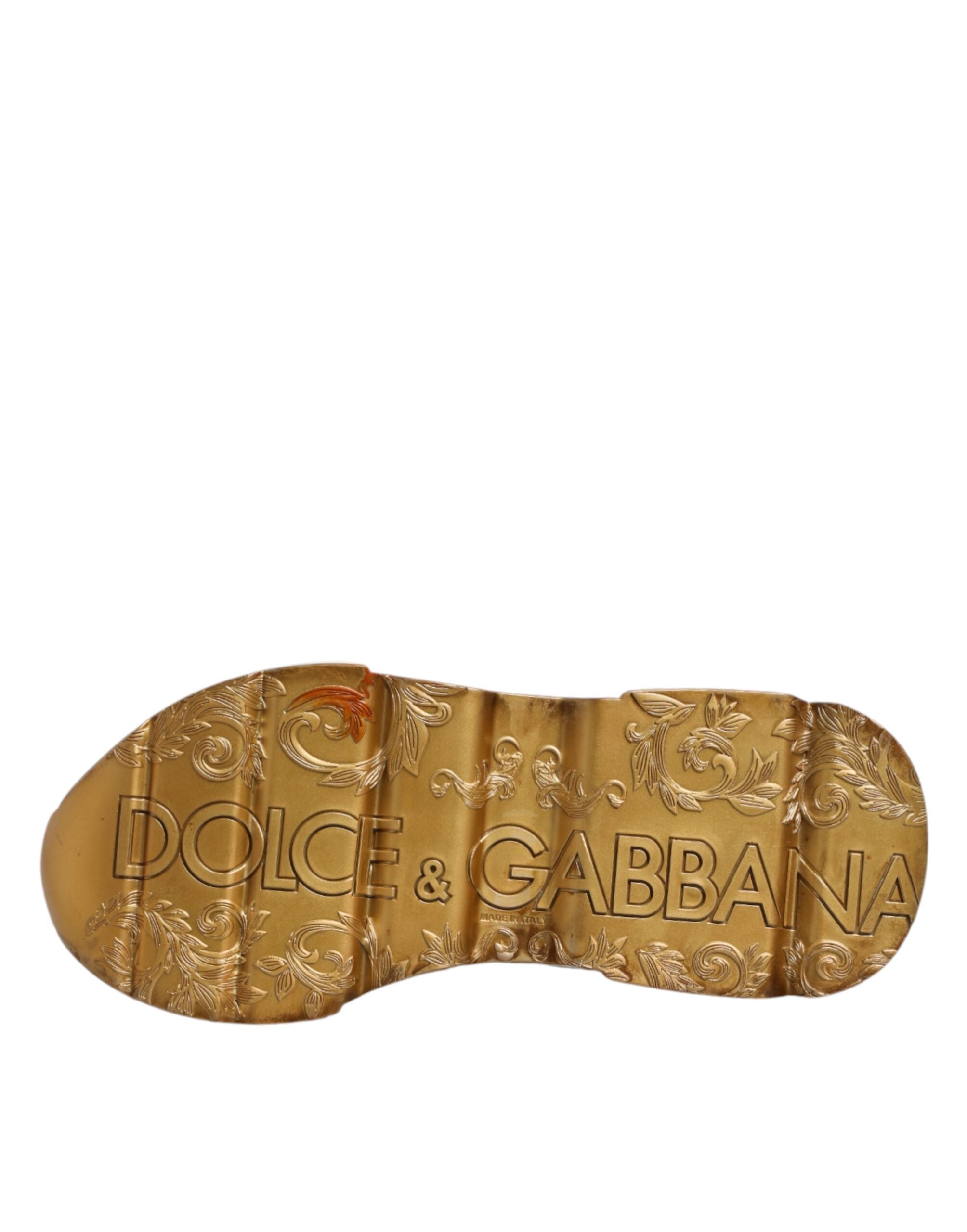 Dolce & Gabbana White Gold Daymaster Low Top Sneakers  Shoes