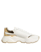 Dolce & Gabbana White Gold Daymaster Low Top Sneakers  Shoes