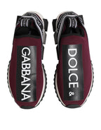 Dolce & Gabbana Maroon Slip On Sorrento Men Sneakers Shoes