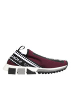 Dolce & Gabbana Maroon Slip On Sorrento Men Sneakers Shoes
