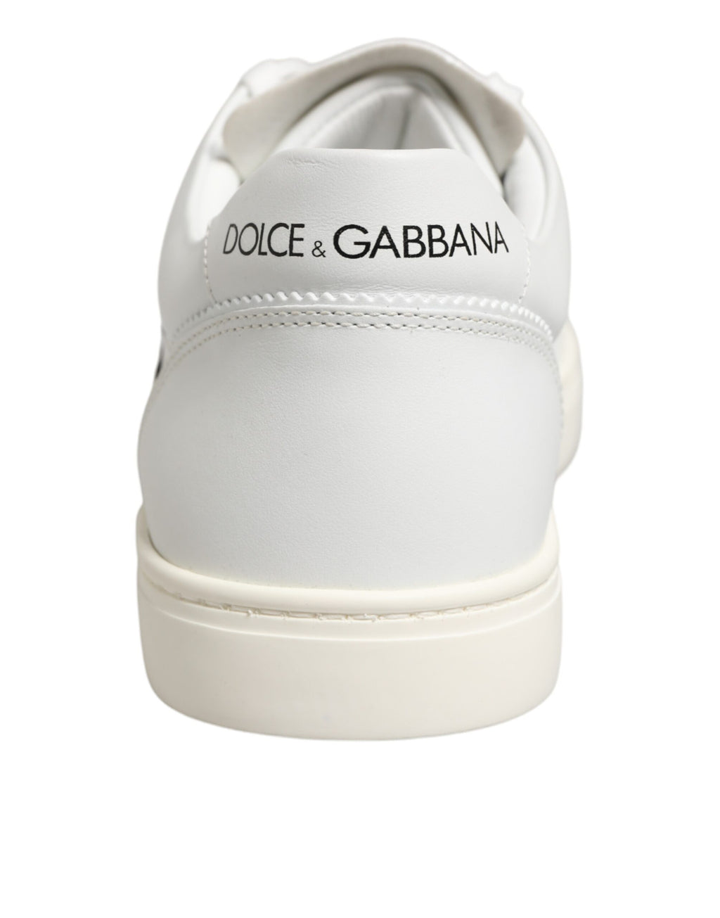Dolce & Gabbana White Prince Leather Low Top Men Sneakers Shoes