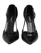 Dolce & Gabbana Black Patent Leather High Heels Pumps Shoes