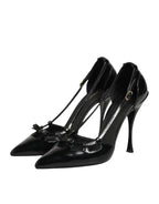 Dolce & Gabbana Black Patent Leather High Heels Pumps Shoes