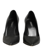 Dolce & Gabbana Black Patent Leather High Heels Pumps Shoes