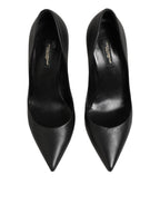 Dolce & Gabbana Black Patent Leather High Heels Pumps Shoes