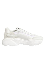 Dolce & Gabbana White Leather Daymaster Low Top Sneakers Shoes