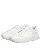 Dolce & Gabbana White Leather Daymaster Low Top Sneakers Shoes