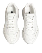 Dolce & Gabbana White Leather Daymaster Low Top Sneakers Shoes