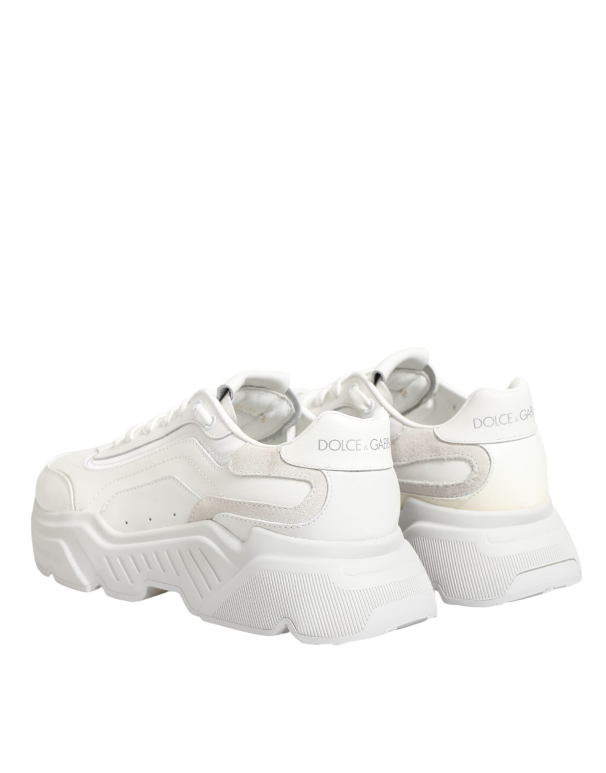 Dolce & Gabbana White Leather Daymaster Low Top Sneakers Shoes