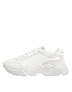 Dolce & Gabbana White Leather Daymaster Low Top Sneakers Shoes
