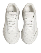 Dolce & Gabbana White Leather Daymaster Low Top Sneakers Shoes