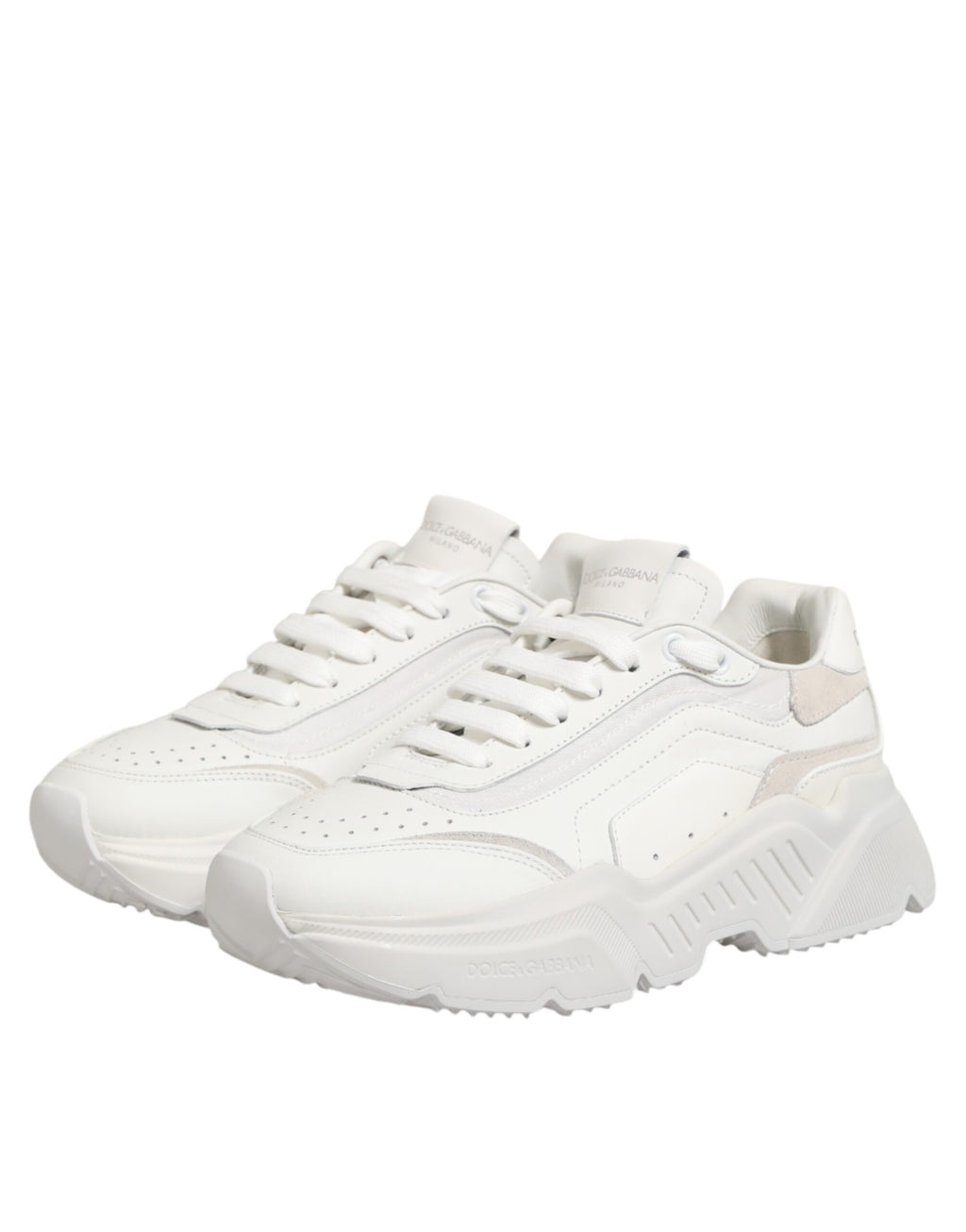 Dolce & Gabbana White Leather Daymaster Low Top Sneakers Shoes