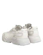 Dolce & Gabbana White Leather Daymaster Low Top Sneakers Shoes