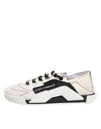 Dolce & Gabbana White Black Leather NS1 Sneaker  Shoes