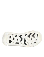 Dolce & Gabbana White Black Leather NS1 Sneaker  Shoes