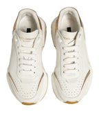 Dolce & Gabbana White Gold Daymaster Low Top Sneakers Shoes
