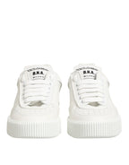 Dolce & Gabbana White Leather MIAMI Low Top Sneakers Shoes