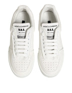 Dolce & Gabbana White Leather MIAMI Low Top Sneakers Shoes