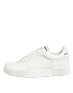 Dolce & Gabbana White Leather MIAMI Low Top Sneakers Shoes