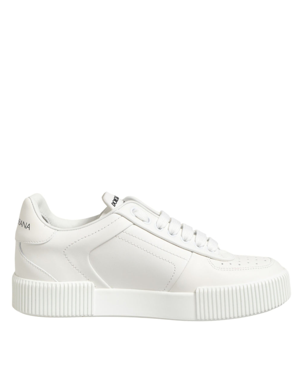 Dolce & Gabbana White Leather MIAMI Low Top Sneakers Shoes