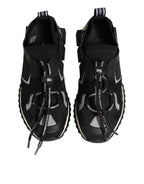 Dolce & Gabbana Black Mesh Sorrento Trekking Sneakers Shoes