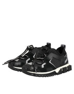 Dolce & Gabbana Black Mesh Sorrento Trekking Sneakers Shoes