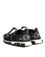Dolce & Gabbana Black Mesh Sorrento Trekking Sneakers Shoes