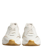 Dolce & Gabbana White Gold Daymaster Low Top Sneakers Shoes