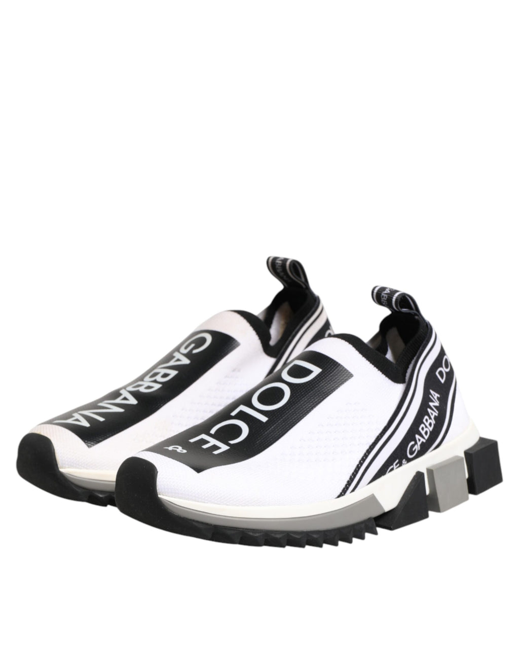 Dolce & Gabbana White Logo Low Top Sorrento Sneakers Shoes