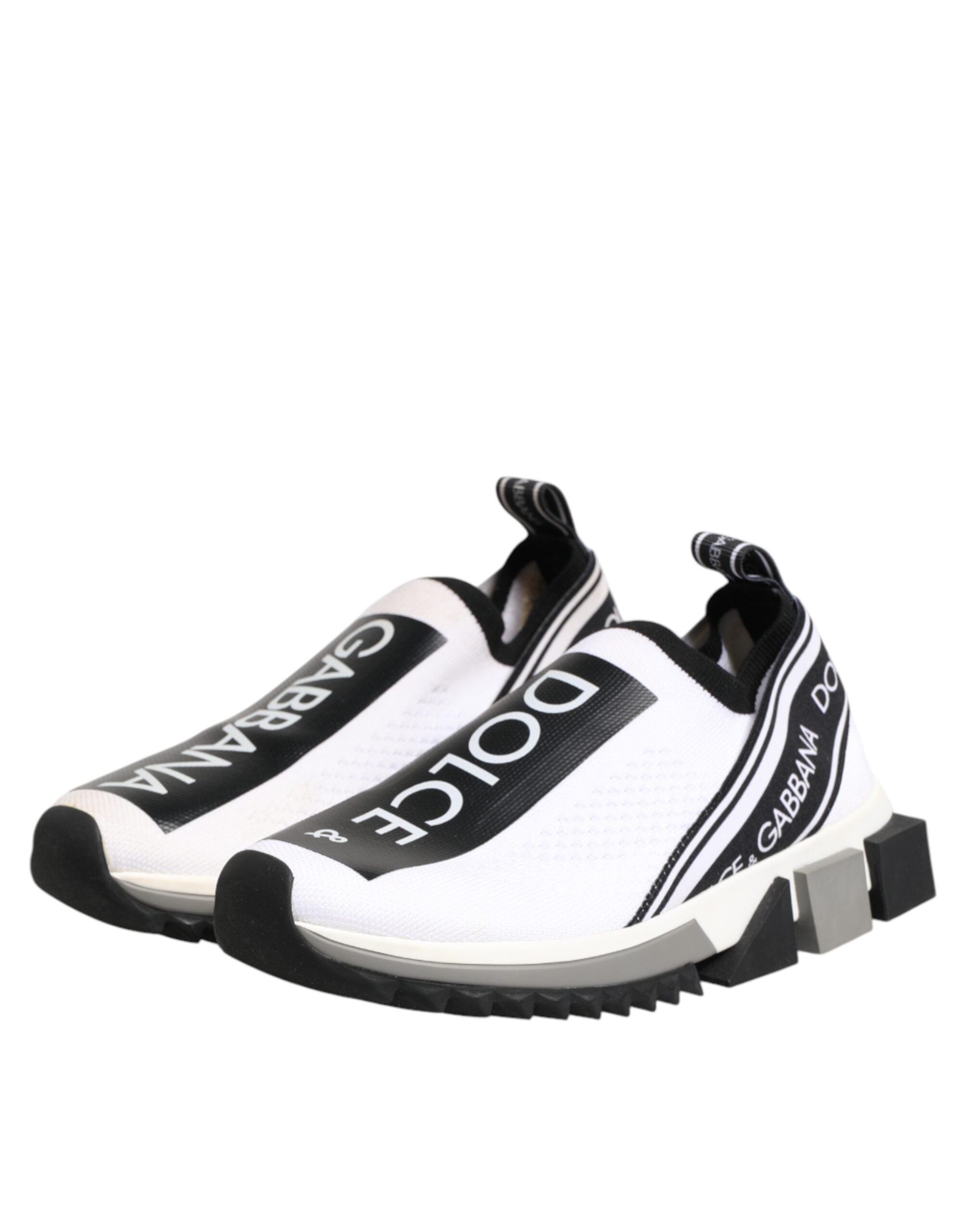 Dolce & Gabbana White Logo Low Top Sorrento Sneakers Shoes