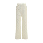 Golden Goose White Cotton Casual Pants