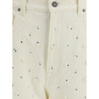 Golden Goose White Cotton Casual Pants