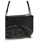Diesel Black Calf Leather Bos Taurus Shoulder Bag