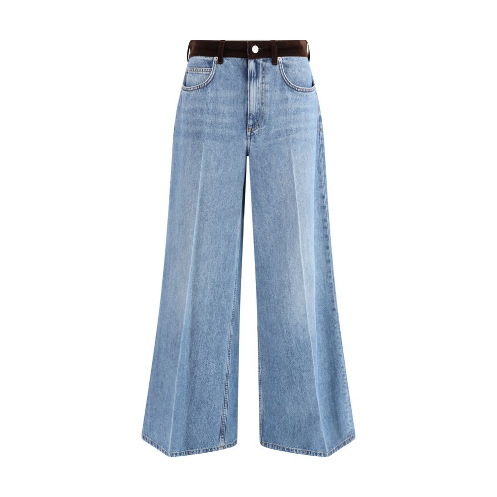 Marni Light Blue Cotton High-Waisted Jean