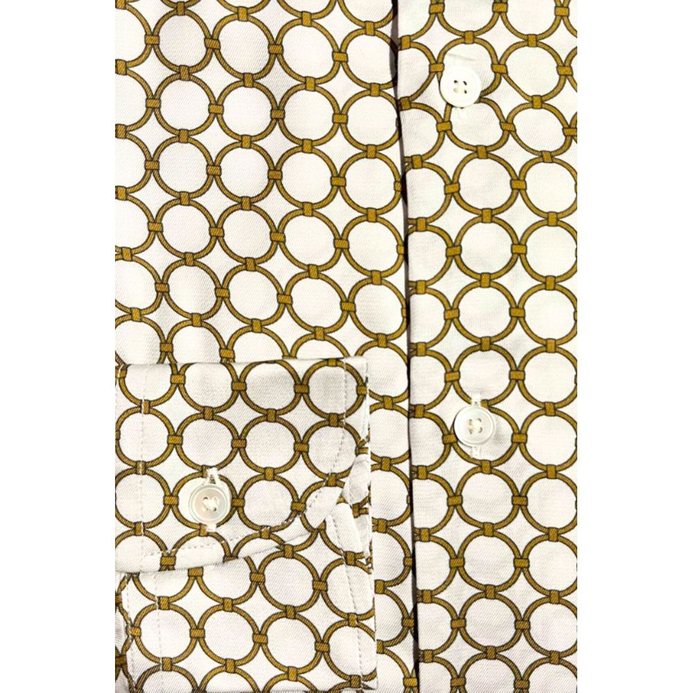 Bagutta White Viscose Men Shirt