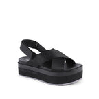 Calvin Klein Black Recycled Polyester Platform Sandals