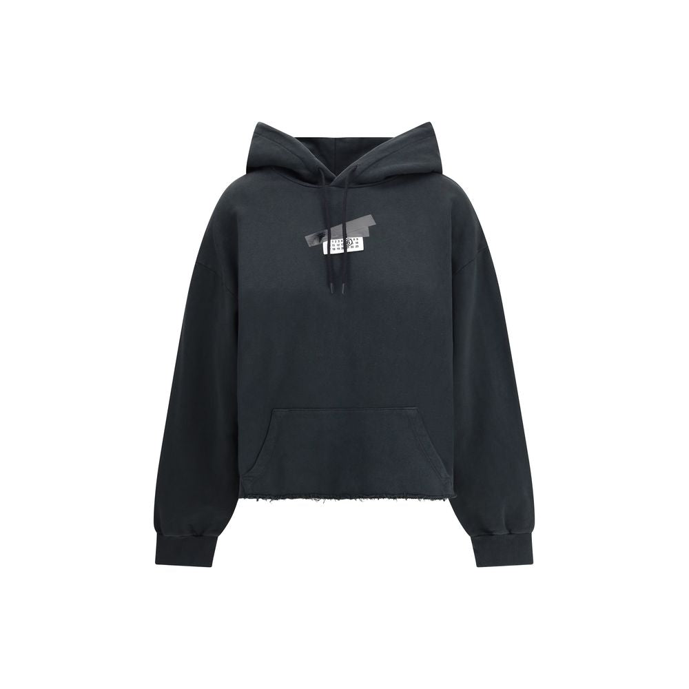 MM6 Black Cotton Sweatshirt