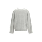 Brunello Cucinelli White Cotton Sweatshirt