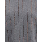 Brunello Cucinelli Gray Cotton Sweatshirt