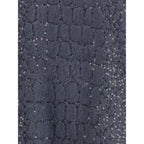 Brunello Cucinelli Blue Mohair Casual Dress