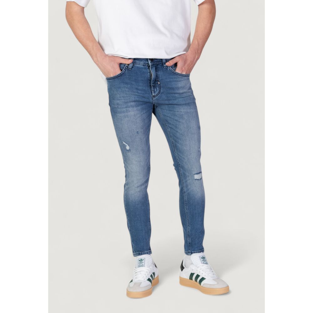 Antony Morato Blue Cotton Skinny Jeans