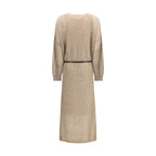 Brunello Cucinelli Beige Mohair Casual Dress