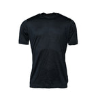 Dolce & Gabbana Dark Blue Silk Crew Neck Short Sleeve T-shirt
