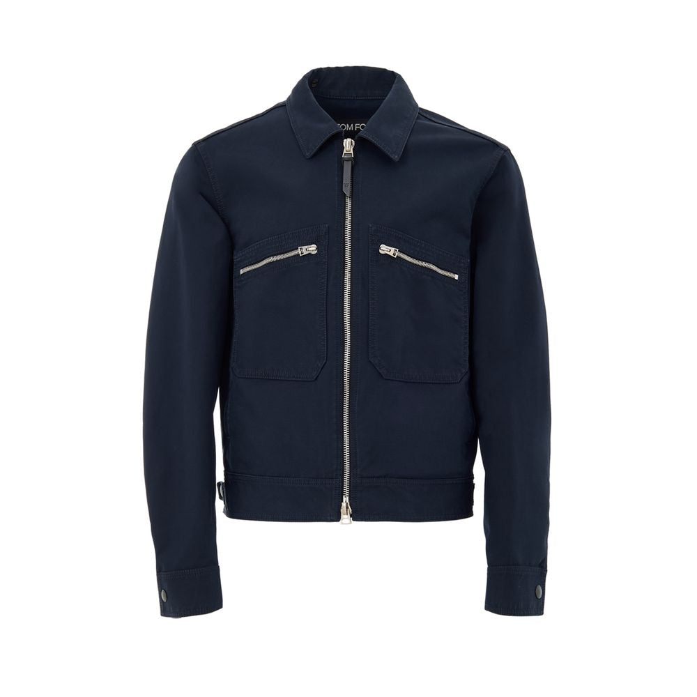 Tom Ford Blue Cotton Shell Jacket