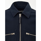 Tom Ford Blue Cotton Shell Jacket