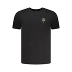 Aeronautica Militare "Black Cotton Men Underwear Crew Neck Tee"