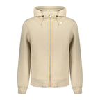 K-WAY Beige Polyester Men Sweater with Hood