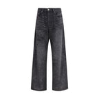 Diesel Black Cotton Relaxed Fit Jeans